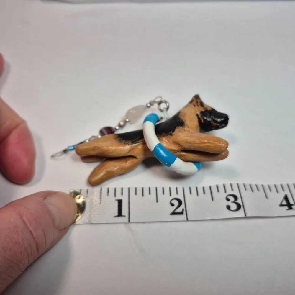 German Shepherd GSD Agility Jumping Thru Tire Jump Ornament Hanger 3